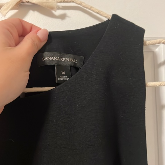 Banana republic Black ponte knit  swing dress, size 14 - Picture 3 of 4